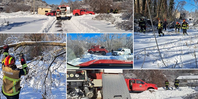 SNJEŽNO NEVRIJEME Najviše vatrogasnih intervencija u Šibensko-kninskoj županiji