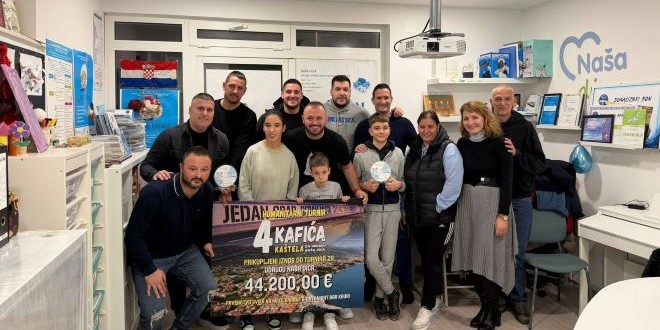VELIKO SRCE: Humanitarni turnir u Kaštelima prikupio 44.200 eura za udrugu 'Naša dica'