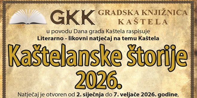 Literarno-likovno-filmski natječaj Kaštelanske štorije 2026.