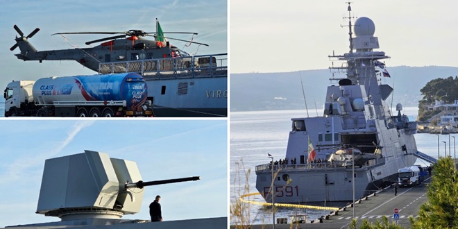 FOTO: NATO-ov zapovjedni brod u splitskoj luci