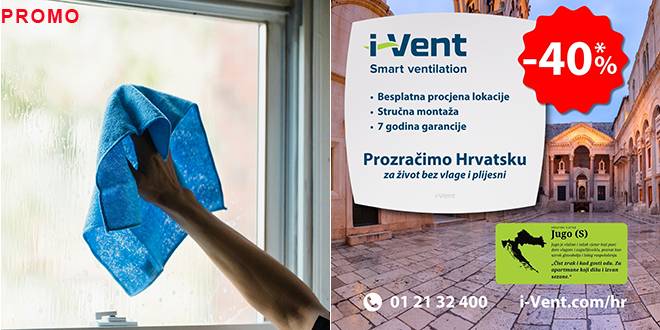 Zimi vam se magle prozori, a ljeti zrak stoji? I-Vent ventilacija s rekuperacijom to rješava efikasno - uz 7 godina garancije i čak 40 % popusta