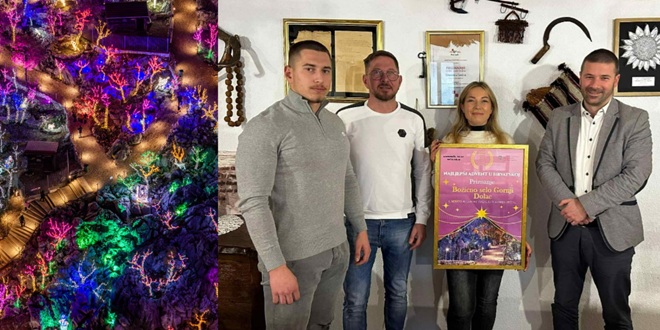 Predstavnik portala Gradonacelnik.hr i Nacelnik.hr, uručio plaketu za 'Najljepši advent u Hrvatskoj' Božićnom selu Gornji Dolac