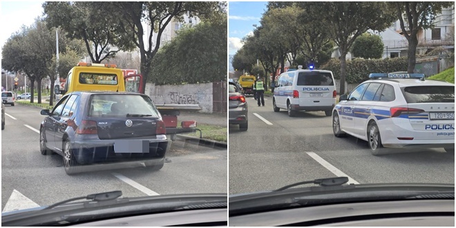 Sudar auta i vozila vučne službe u Splitu: 'Vozači, oprez'