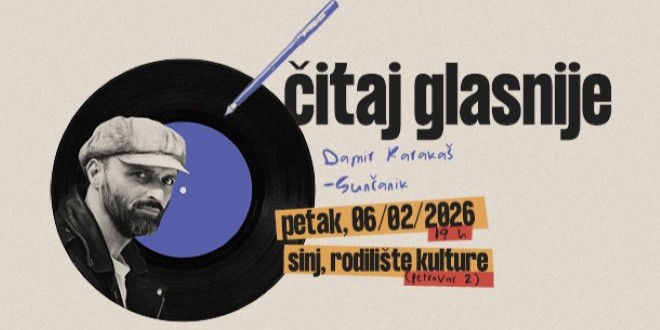 ČITAJ GLASNIJE Jedan od najnagrađivanijih suvremenih pisaca stiže u Rodilište kulture u Sinju