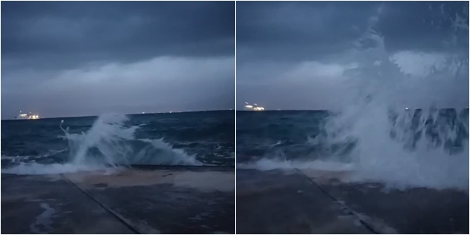 VIDEO Olujno jugo 'okupalo' Supetar